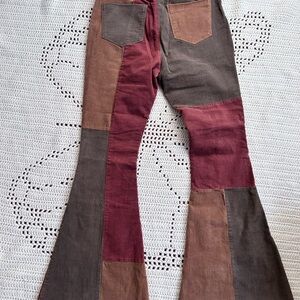 Chelsea & Violet Multicolor Patchwork Flare Jeans